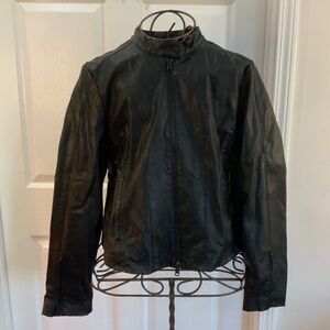 CALVIN KLEIN JEANS BLACK FAUX LEATHER JACKET SIZE XL